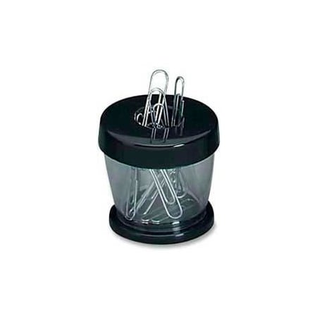Gem Office Products GEM Magnetic Paper Clip Dispenser, Black/Clear, 1 Each 700B****